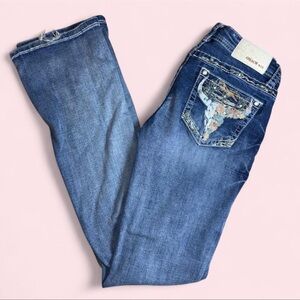 Grace In LA Blue Boot Cut Women's Jeans